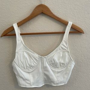 White corset top